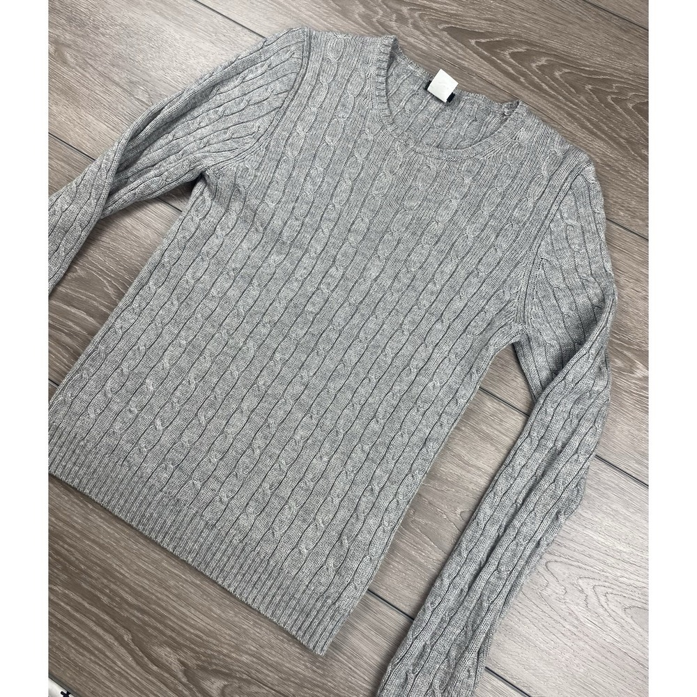 J Crew Women's Wool Blend Long Sleeve Knit‎ Sweater Grey Size M Read